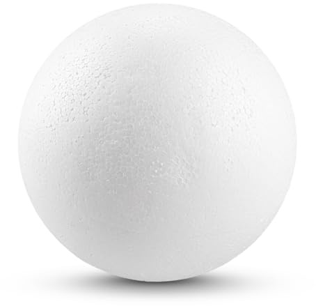 Netuno 10 Stück Styroporkugel 10 cm weiß Styroporball Polystyrolkugel Bastelkugel Schaumstoff Ball für DIY Basteln Hobby Kunst Schule Weihnachtsdeko Weihnachtsbaum Dekoration