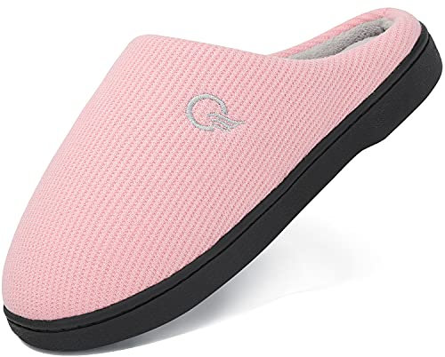 Mishansha Pantofole Donna Ciabatta Invernali Home Scarpe Memory Foam Caldo Comode Antiscivolo Ciabatte Casa Interno e Esterno Rosa 36/37