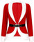 Zaldita Hiver Chaud Manteaux Femme Costume Noël Halloween Veste Déguisement Mère Noël Velours Pullover Manteaux Boléro Vêtement Extérieur Rouge Rouge M