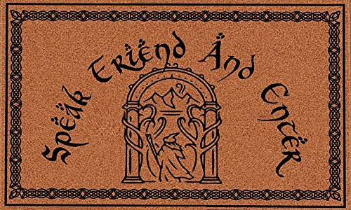 N/Ａ Fussmatte innen Speak Friend and Enter Sprich Freund und betritt die Fußmatte LOTR deko Wohnzimmer