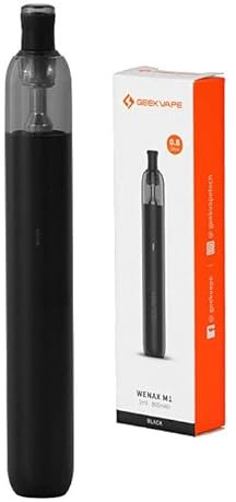 Original GeekVape Wenax M1 Kit 800mAh Battery Vape Fit 0.8ohm 1.0ohm Cartridge MTL Vaporizer Niente nicotina (WENAX M1 0.8Ω Kit Black)