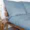 AGAPIE - Bambus Lyocell Kopfkissenbezug 80x80 cm - Blau, 100% Bio Oeko-Tex 100, für Allergiker, Antibakteriell, Ganzjahres-Bettwäsche, Atmungsaktiv, Geruchshemmend, Besonders sanft
