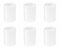 OSCO High Gloss Plastic Round Pen Pot | 6 Pack | Pencil Holder | Desk Tidy | Office Organiser | Makeup Storage | Cosmetics Display | H11 x W8 x D8 cm |