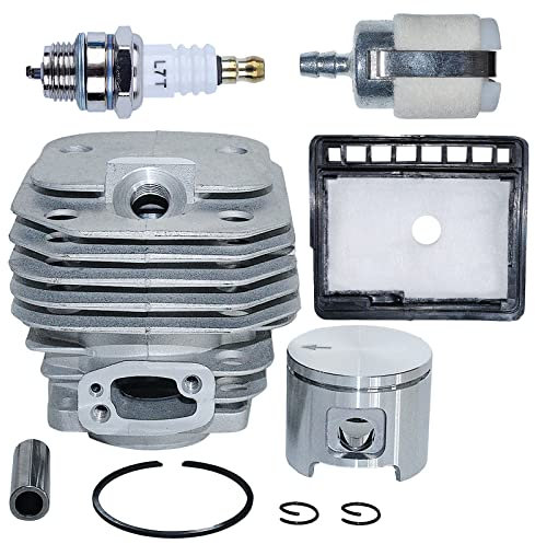 Haishine 48mm Kit de Cylindre pour Husqvarna Cylindre Piston 61 268 pour Echo CS3000 Tronçonneuse Pièces de Rechange 5442228-02 pour Moteur Tronçonneuse avec L7T Bougie d'Allumage Filtre à Air etc