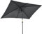 Outsunny 3x2m Patio Parasol Garden Umbrellas Canopy with Aluminium Tilt Crank Rectangular Sun Shade Steel, Black