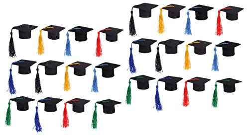 jojofuny Pz Mini Cappello Da Dottore Mini Decorazioni Per Cappellini Da Laurea Cappelli Di Laurea Forniture Per Feste Di Cappello Di Derby Tessuto Non Tessuto Carino