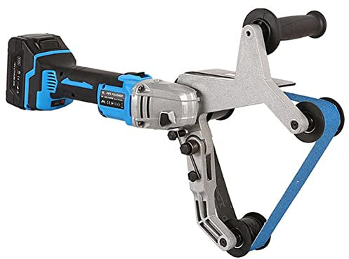 BLOSSS Pipe Tube Polisher Sander 7/180 mm Max 800W Stainless Round Tube Steel Pipe Sander Belt Grinder Drawing Machine 6 Speeds Adjustable Cylindrical Pipe Polishing Sanding for B