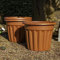 Wham 3x 50cm Vista Plastic Planter, Round Garden Plant Pot, Large Floor Pot (50cm, 42L, Pack of 3) Indoor/Outdoor, Made in UK (Terracotta)