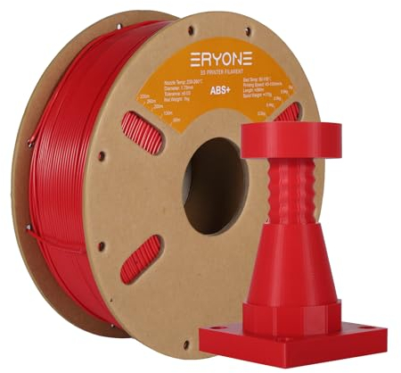 ERYONE Engineering Filament, 1.75 mm 3D Printing Filament, Dimensional Accuracy +/- 0.03mm, Fit Most FDM 3D Printers, ABS Plus Red 1kg Spool (2.2LBS)
