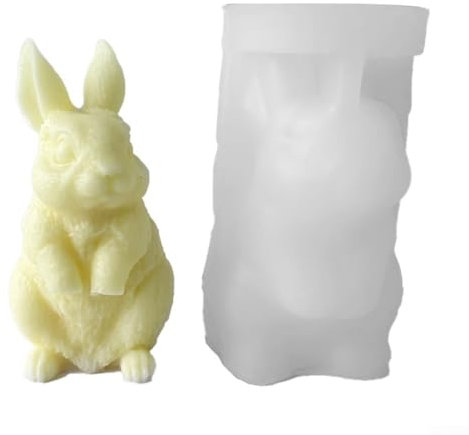 3D-Osterei-Hasen-Kerzenform, perfekt für DIY-Projekte und Gips-Bastelarbeiten