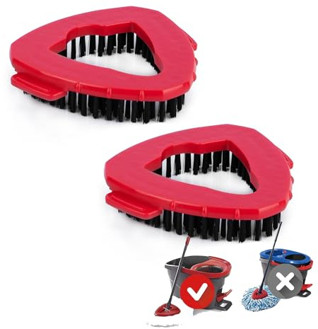 2 Pack Mop Heads Replacements Scrub Brush for Ocedar EasyWring 1 Tank System, Shower Floor Scrubber, Stiff Bristle Shower Brush Scrubbing Brush for Bathroom Kitchen Tile, Not Fit RinseClean