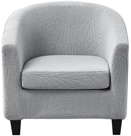 Meigeh Sesselbezug Stretch Sesselschoner 2 Stück Sesselhusse Stretch Sesselüberwurf für Tullsta Stuhl Cocktailsessel Schonbezüge Hellgrau