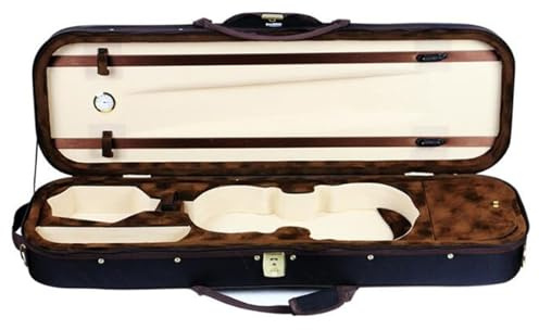 Geige Koffer Geigenkasten 1/4 1/2 3/4 4/4 Länglich Professionell Superleicht Geigenkoffer Geige Box Mit Hygrometer Mit Rucksackgurten Violinkoffer Geigenzubehör (Size : 4/4)