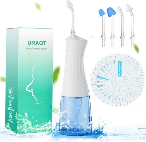 URAQT Aspirador Nasal para Bebé, Succionador de Nariz Electrico, Saca Mocos para Bebes para Bebé con 3 Niveles de Succión, Aspirador Nasal Bebé Eléctrico Portátil para Niños de 0 a 12 Años(Azul)