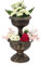 Taylor & Brown 2 Tier Antique Bronze Effect Flower Fountain Planter Pot Display Stand with Stable Base for Outdoor Garden, Balcony, Terraces, Patio and Decking