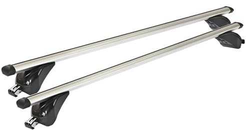 Dachgepäckträger Auto - Dachträger Universal VDP King 1 | Auto Dachträger geschlossene Reling | Dachträger für Reling abschließbar | Aluminium Grundträger Dachreling bis 75kg - 112 cm Länge