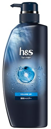 h&s for Men Shampoo Volume Up Pump 350ml – Daily Cleansing Shampoo for Men, Fresh Clean Feel, Made in Japan