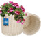 KOTARBAU® 2er Set Weidenkorb zum Bepflanzen Weiß Höhe 23 cm ⌀ 25 cm Übertopf Korb aus Weide Pflanzkorb geflochten Pflanzkörbe Outdoor Korbübertöpfe für Balkon Blumentopf geflochten