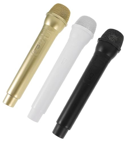 MUSISALY 3pezzi Microfoni Ruolo Prop Per Costumi Karaoke Sicuri e Resistenti Per e Attività Ricreative