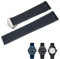 yeziu Gummi-Uhrenarmband für Tag Heuer CARRERA AQUARACER 300 WAY201A WAY211C Armband Uhrenzubehör(Black silver,20mm)