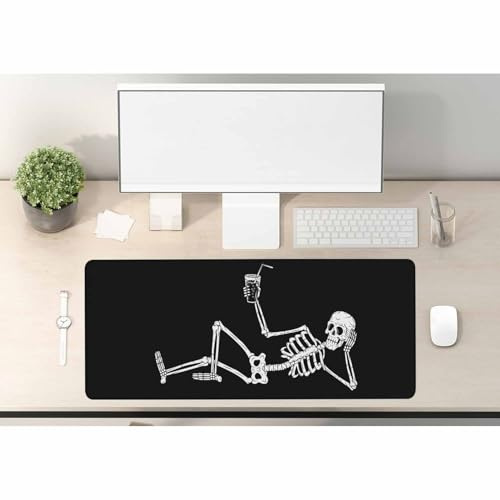 Woutay Desk Pad,Skeleton Man,Mouse Pad Gaming Large Desk Pad