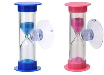 Reloj Arena Niños,2 Piezas Reloj de Arena con Ventosa,Reloj de Arena Temporizadores Colorido 3 Minutos Temporizador Arena Cepillado de Dientes de Niños para Cepillarse los Dientes,Cocina,Oficina