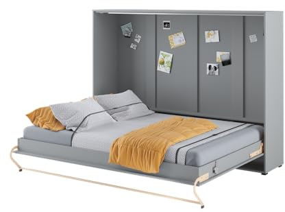 Friderik Concept PRO 4 CP-04 Wandklappbett Horizontal Schrankbett mit Presto-Matratze, 140x200 cm (Grau)
