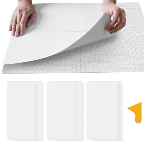 ALL4JIG Puzzle Saver – 24-Pack Puzzle Glue Sheets for 1000-3000 Pieces, Self-Adhesive Sticker Sheets, Easy to Preserve & Frame Jigsaw Puzzles