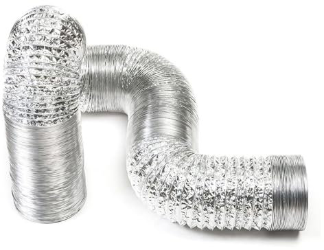 FOELANNE Conductos de Aluminio ， Conducto de ventilación for Campana extractora, Manguera Flexible for Aire Acondicionado con 2 Abrazaderas de 80/100/120/150/160/170/180/200/250/300 mm.(4m 300mm)