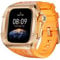 SCRUBY Set di kit mod cinturino in caucciù con cassa in acciaio inossidabile 316L, per cinturini Apple Watch serie 10 46MM(Rose Gold Orange)