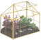 Relaxdays Terrario per piante, vetro e rame, altezza: 21 x 23 x 14 cm, decorazione in vetro, cactus & muschio, vetreria davanzale, oro