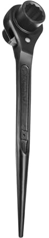 sourcing map Scaffolding Podger Ratchet Wrench 34mm x 36mm CR-V 12 Point Double Ended Socket Ratcheting Podger Scaffold Spud Spanner Tool for Auto Repair Mechanical Maintenance, Black