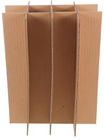 MUELODSIC 5pcs Box Cardboard Dividers for Wine Bottle Shipping with 12-grid Cell Inserts 55x55x300mm Protective Partition for Secure Moving and Packing Supplies