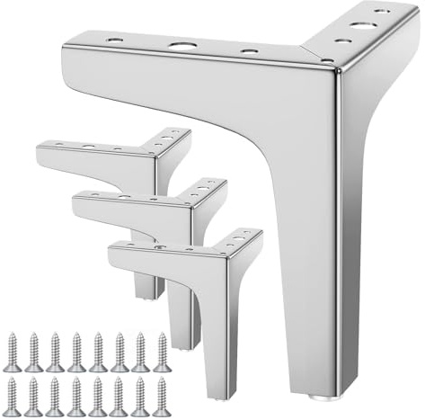 4 pieds de meubles, 15 cm, triangulaires, pieds de table en métal, pieds de canapé de rechange, pour chaises, table, placard, lit, armoires, canapé, table de chevet, meuble TV, tiroirs, fauteuil, pouf