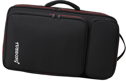 MotiveTech Gitarreneffekte Pedalboard Tasche Tragetasche Organizer Zubehörhalter Oxford Gewebe Stabil mit Weichem Griff Und Breitem Innenraum für Künstler DJ Equ, S