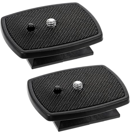2 Pack Tripod Quick Release Plate, Universal Camera Quick Release Plate with Screws, Tripod Camera Mount Adapter for Most Tripods