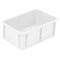 HELGUEFER - Cubeta plastico Apilable 15L | Caja Plastico Almacenaje Resistente y Ergonómica, Polietileno, 400x300x220mm | Uso Alimentario y Industrial | Fácil Limpieza y Ahorro de Espacio