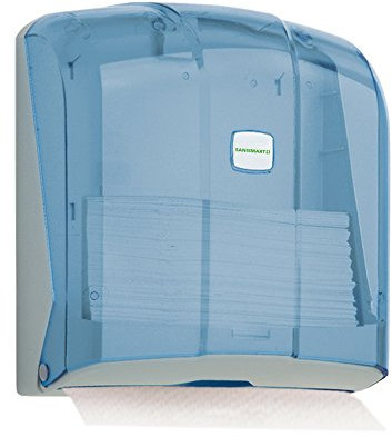 SANISMART Handtuchspender Florence für 400 Blatt C&V-Falz max. 25 cm, Farben:Transparent