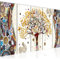 Runa Art Tableau mural XXL Gustav Klimt Arbre De Vie 200 x 80 cm Coloré 5 Parties - 004655a