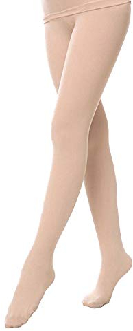BOZEVON Niñas Baile Ballet Elásticos Camiseta/Pantimedias Niños Gimnasia Medias Leotardos Conjuntos Térmicos, Cutis (Medias)