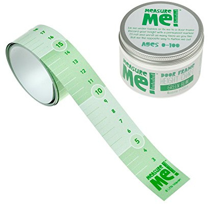 Measure Me! Roll-up Door Frame Height Chart for Kids - Green Bean