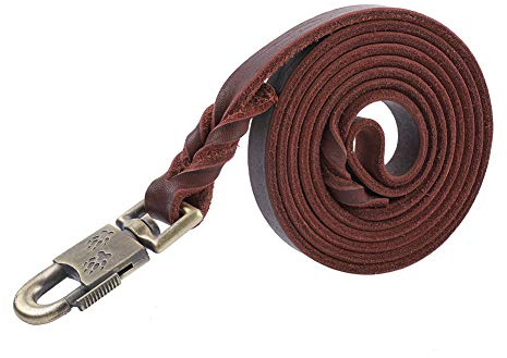 Correa de de Cuero Suave Trenzado Entrenamiento del Correa de Correa Hecho a Mano Trabajo Pesado Entrenamiento de Mascotas y Cuerda para Caminar para Perros Grandes