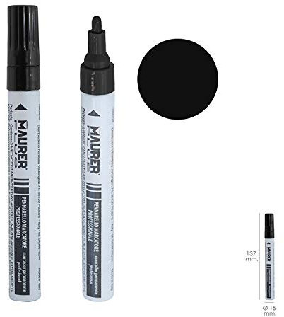 MAURER 2342605 Marqueur professionnel peinture permanente Noir