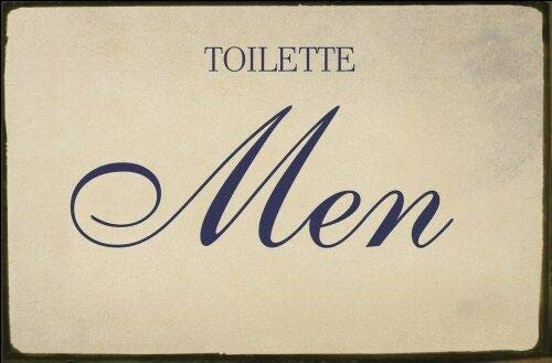 BISCOTTINI IAT SPA Targa Latta Tabella A Parete INSEGNA Bagno Uomo Signore TARGHE Toilette