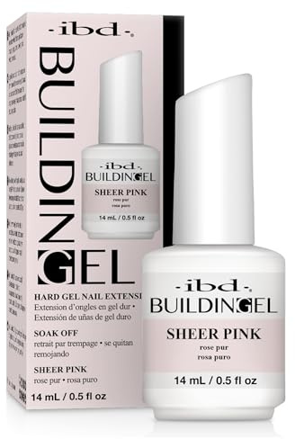 IBD Building Gel Sheer Pink, 1 pack (14 ml) - MADE IN USA - LED/UV building gel 2-in-1 for nail extension