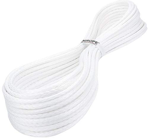 Kanirope® Dyneema Seil PRO 4mm 10m Weiß 12-fach geflochten SK78 verstreckt beschichtet
