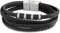 Lotus Style Armband für Herren aus Edelstahl und Leder in der Farbe Schwarz, Durchmesser: 22 cm, LS2101-2/1
