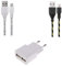 Pack Chargeur pour WIKO Y81 Smartphone Android Micro USB (2 Cables Tresse 3m + Prise Secteur Double USB)