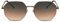 Cheapass Sonnenbrille achteckiger Festival Vintage Style, Goldmetall mit braunen Verlaufsgläsern Herren Damen UV400 geschützt
