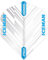 RED DRAGON Hardcore Gerwyn Price Ionic White and Blue Dart Flights - 3 Sets Per Pack (9 Dart Flights in total)